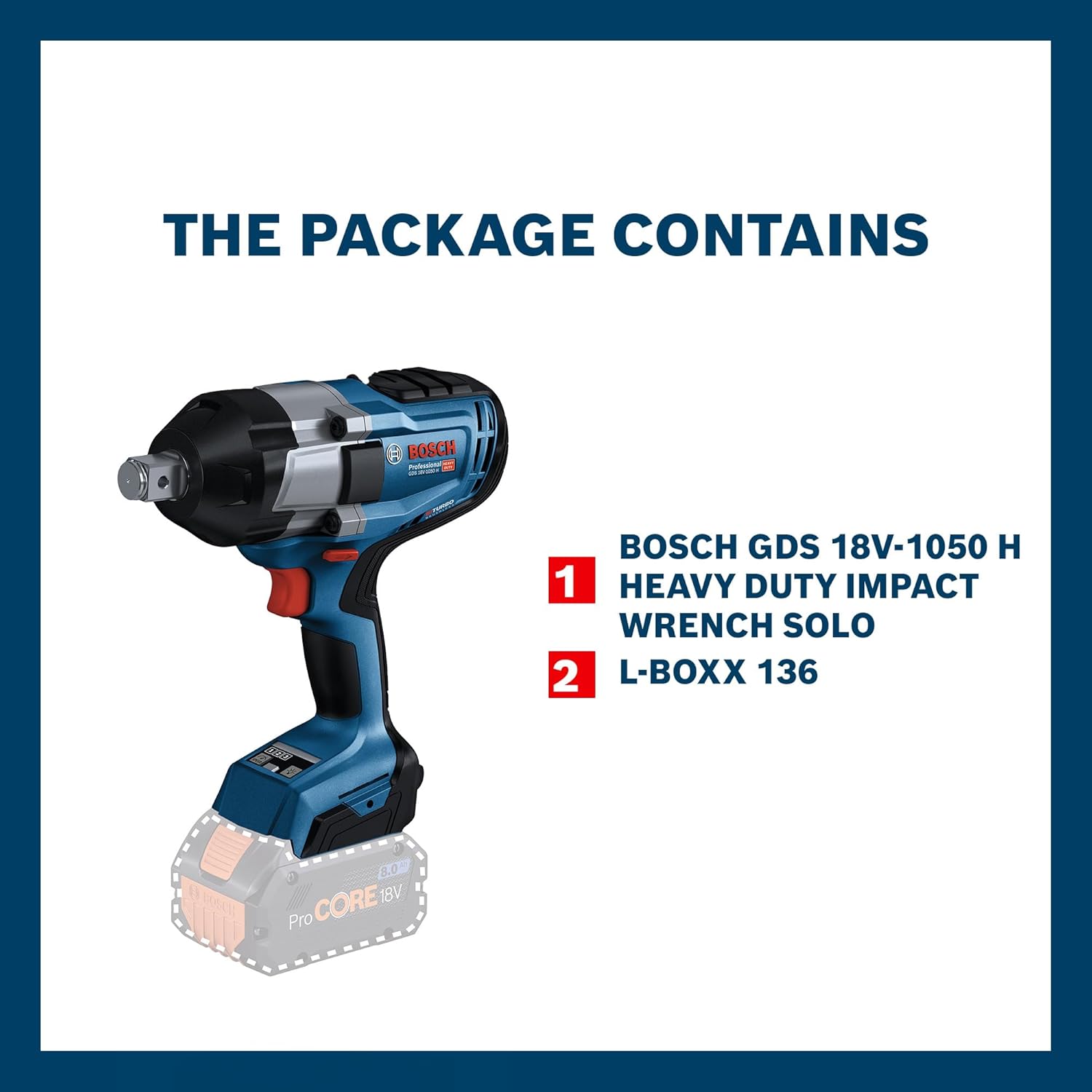 Bosch GDS 18V-1050 H Heavy Duty Cordless Impact Wrench