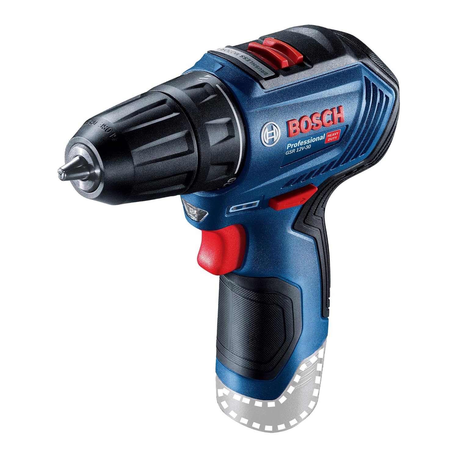 Bosch GSR 12V-30 Heavy Duty Cordless Drill Driver, Brushless Motor