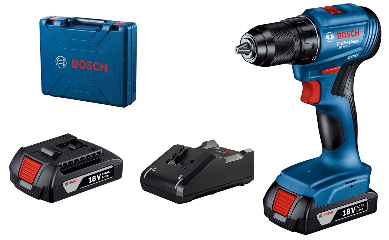 BOSCH GSR 185-Li Professional Kit | Brushless Motor